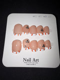 Short candy cane press on nails