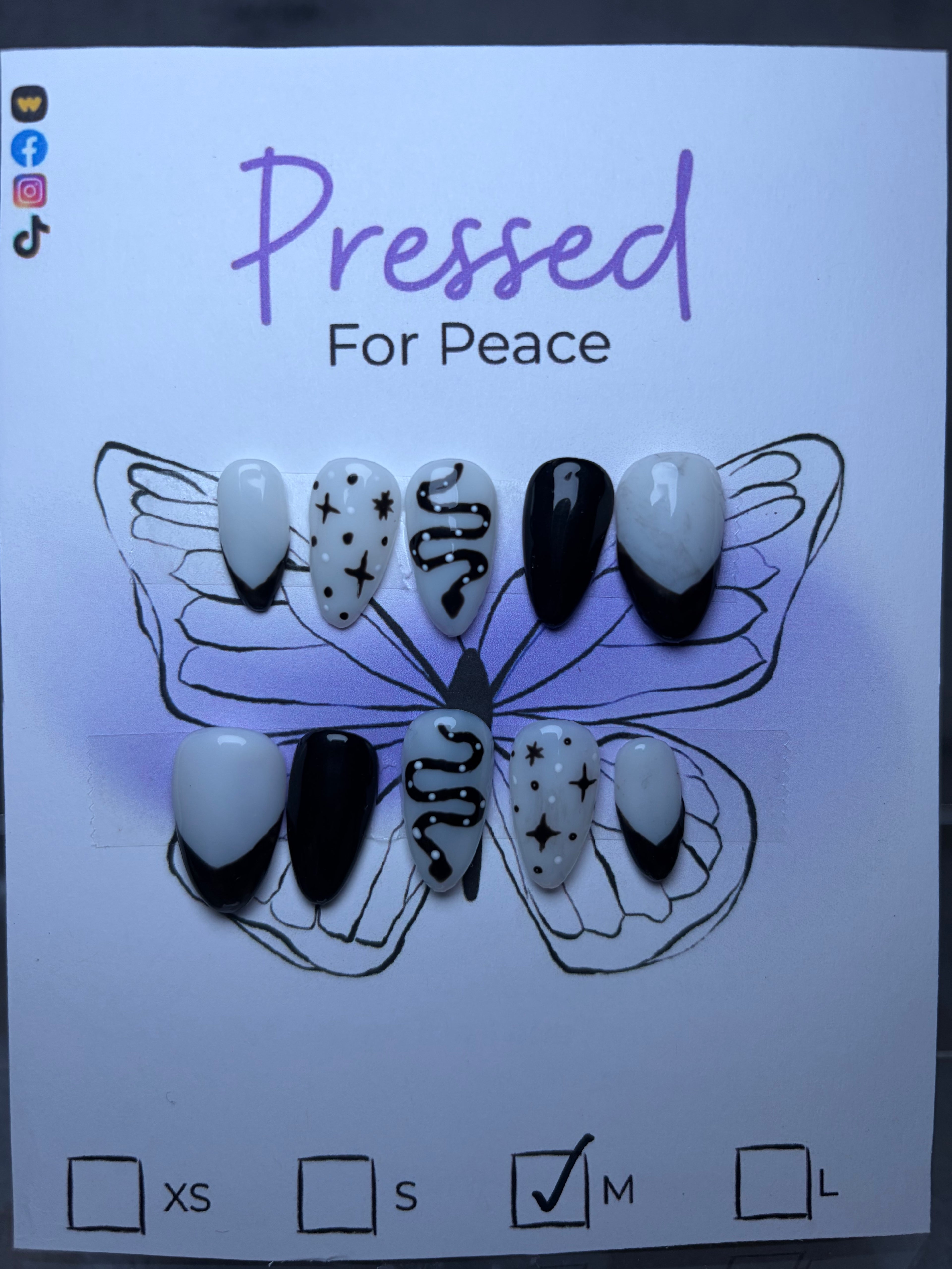 Snake custom Press on Nail set