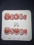 77 short cateye French press on nails