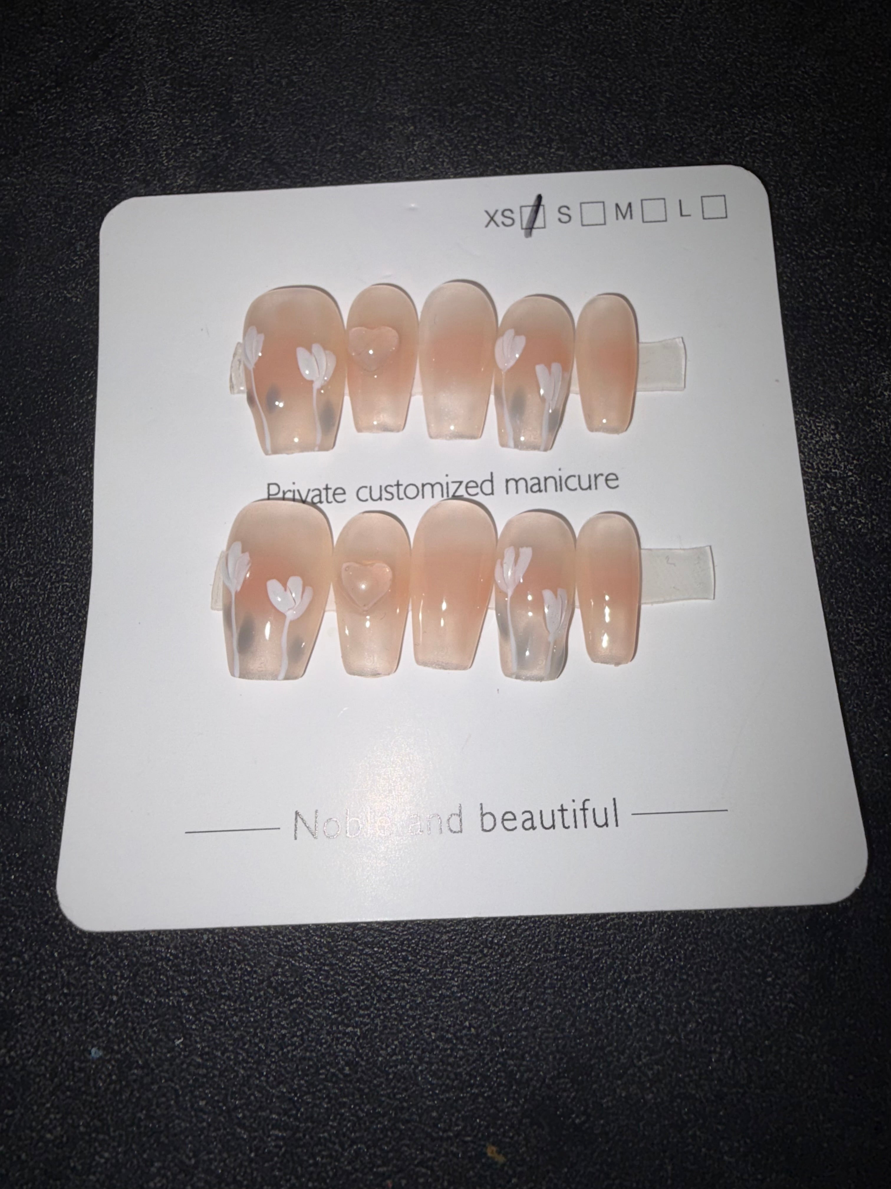 Tulip 3D detailing press on nails
