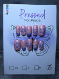 Floral purple custom nail set