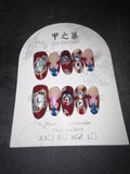Red clock alt Jia Zhi Mu nail set