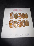 Brown and gold press on nails