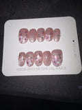 Pink Large Card press on set