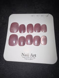 Short pink press on nails