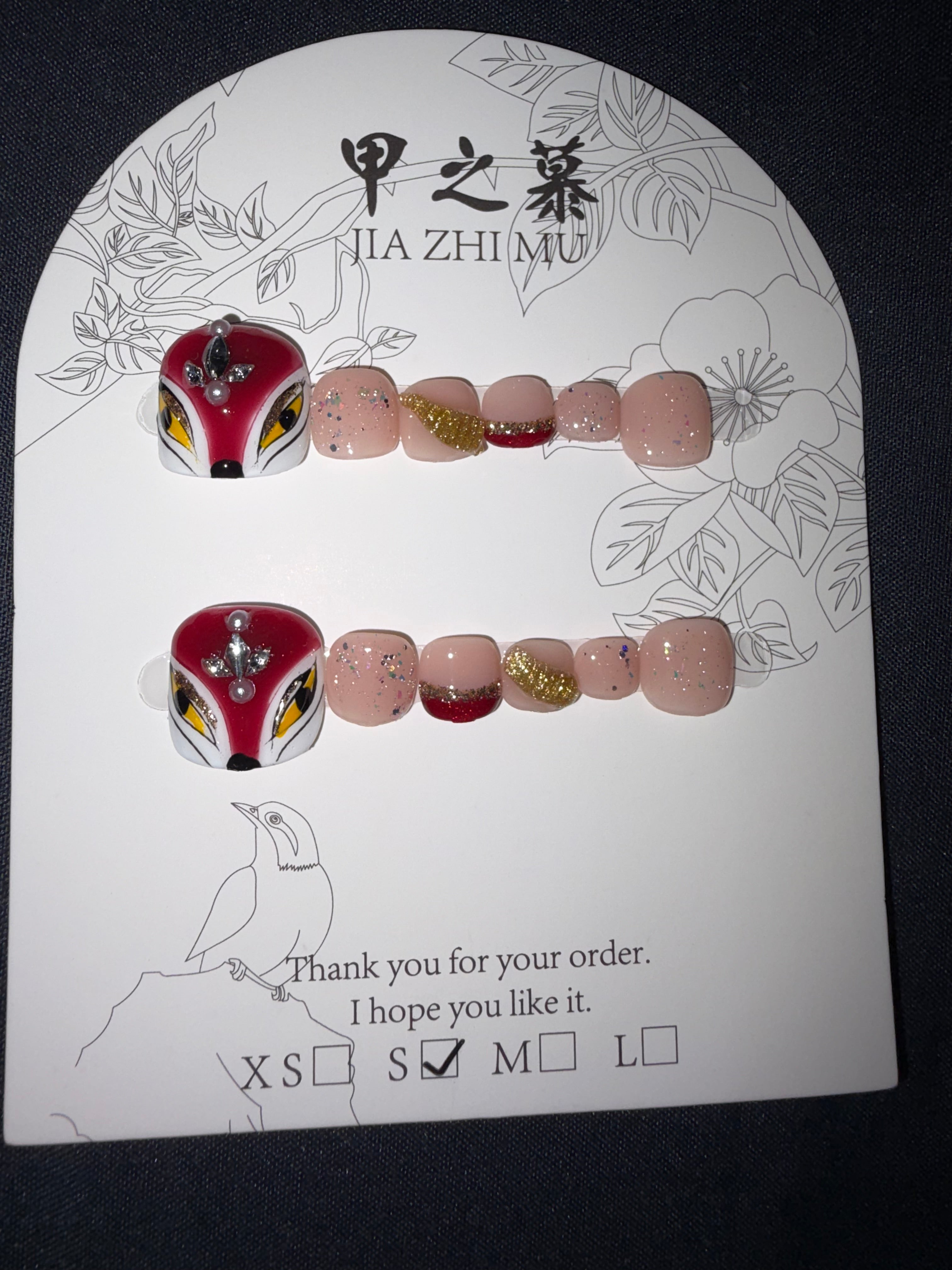Fox Toe Nails Jia Zhi Mu