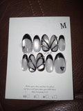 Grey Cateye Butterfly custom press ons