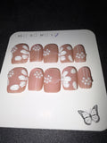 Matte surface pearl press on nails