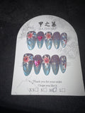 Ombré floral Jia Zhi mu nail set