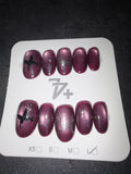 Pink butterfly Alternative press on nails