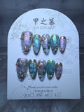 Blue-purple nature Jia Zhi Mu nail set