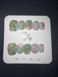77 ombré floral press ons