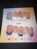 Beachy vibes press on nails
