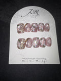 Baby pink gold Jia Zhi Mu nail set