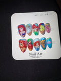 Little mermaid inspired press ons