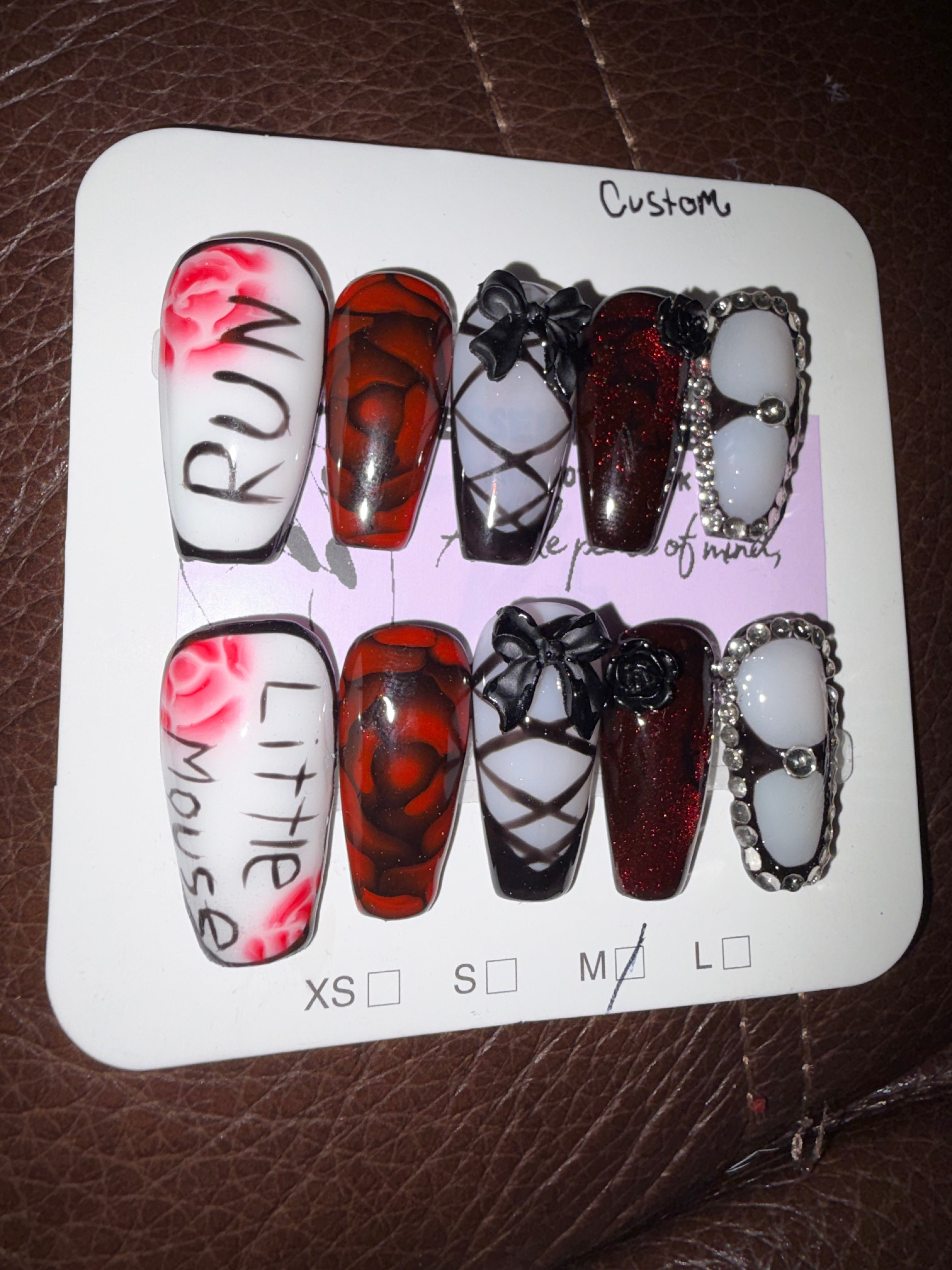 Haunting Adeline inspired Custom Nail Set