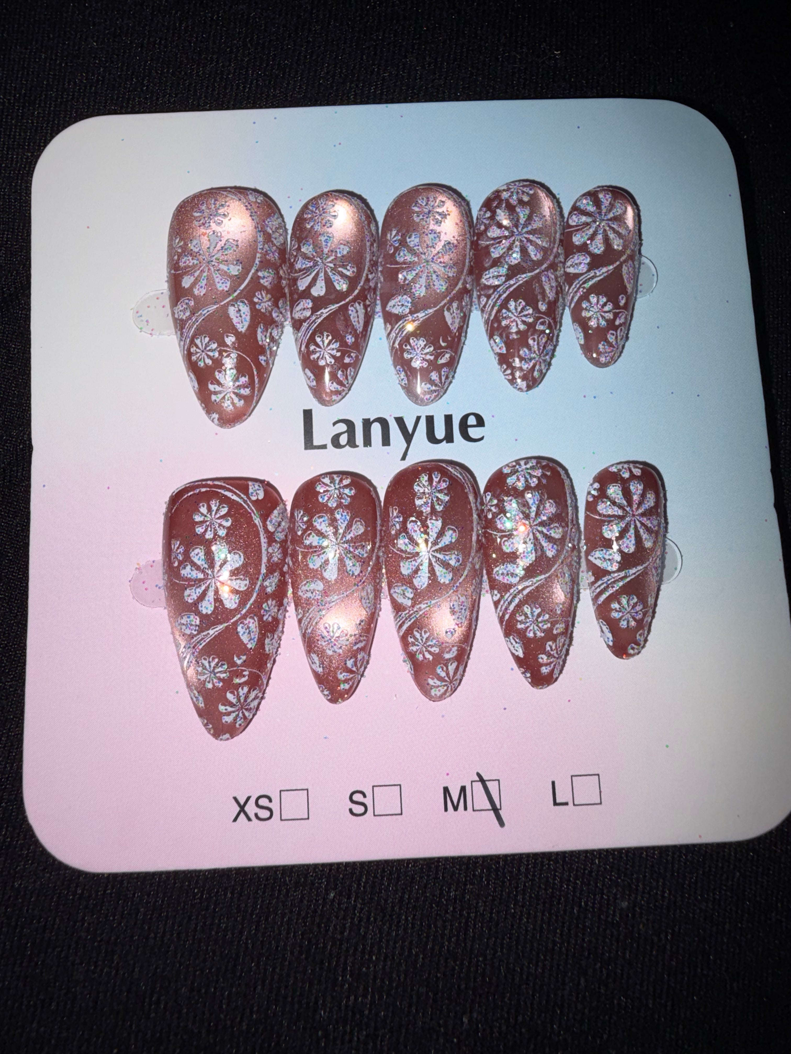 Cateye sugar press on nail set