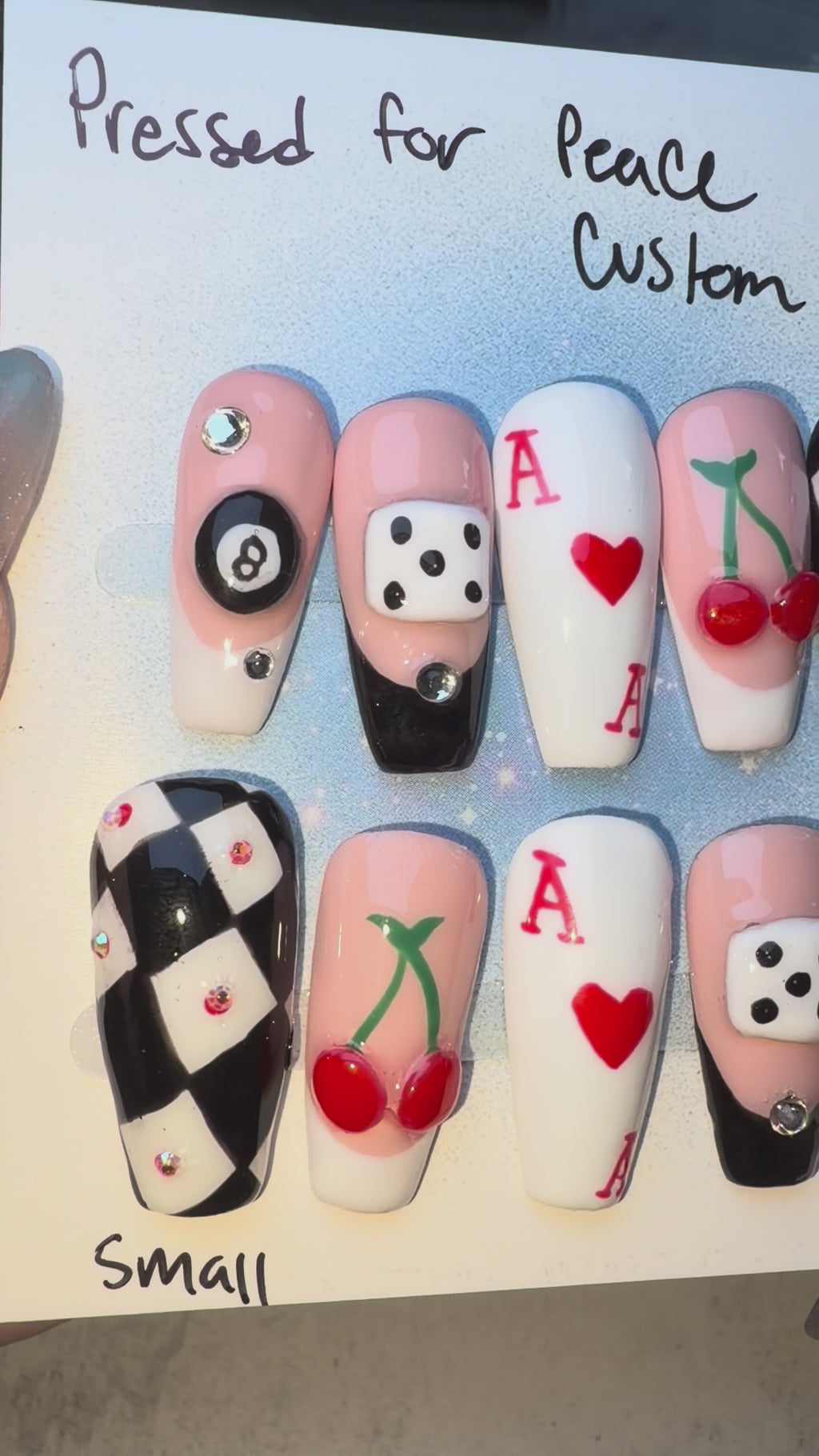 Club vibes Handmade Custom press on nail set